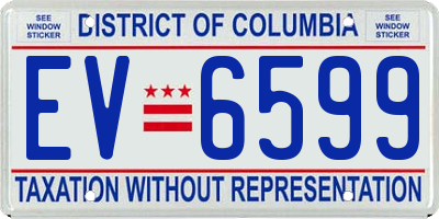 DC license plate EV6599