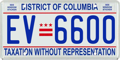 DC license plate EV6600