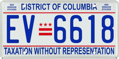 DC license plate EV6618