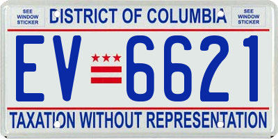 DC license plate EV6621