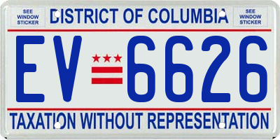 DC license plate EV6626