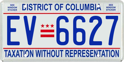 DC license plate EV6627