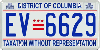 DC license plate EV6629