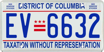 DC license plate EV6632