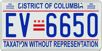 DC license plate EV6650