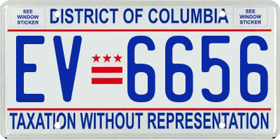 DC license plate EV6656