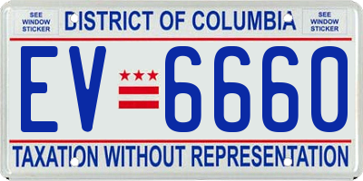 DC license plate EV6660