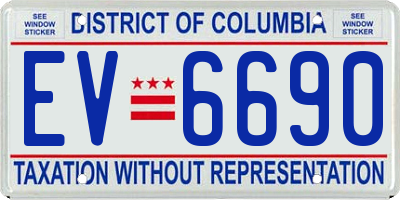 DC license plate EV6690
