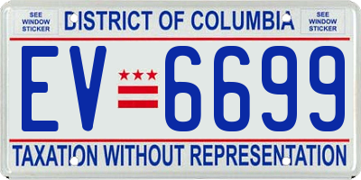 DC license plate EV6699