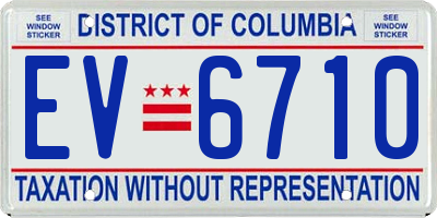 DC license plate EV6710