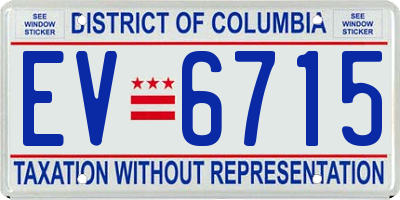 DC license plate EV6715