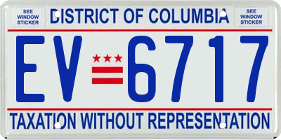 DC license plate EV6717