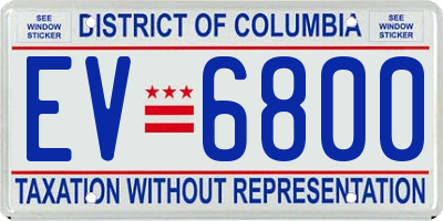 DC license plate EV6800