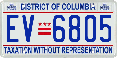 DC license plate EV6805