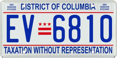 DC license plate EV6810
