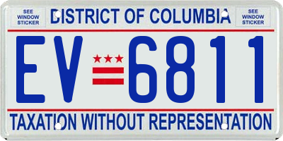 DC license plate EV6811