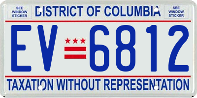 DC license plate EV6812