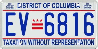 DC license plate EV6816