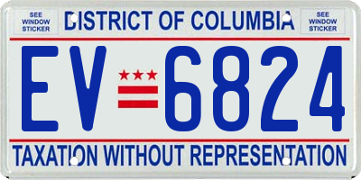 DC license plate EV6824