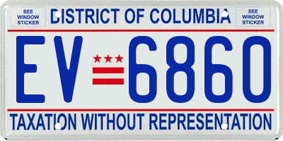 DC license plate EV6860