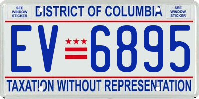 DC license plate EV6895