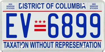 DC license plate EV6899