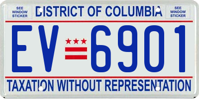 DC license plate EV6901