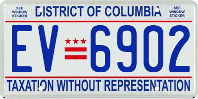 DC license plate EV6902
