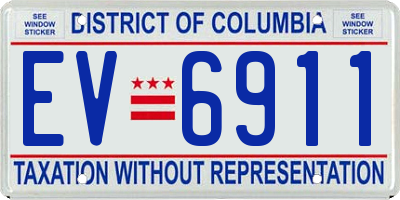 DC license plate EV6911