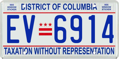 DC license plate EV6914