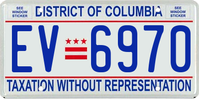 DC license plate EV6970