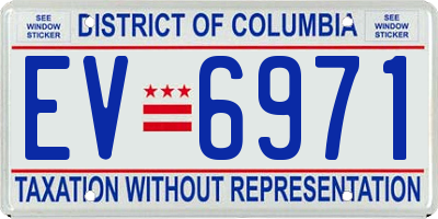 DC license plate EV6971