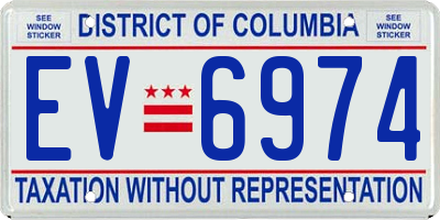 DC license plate EV6974