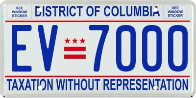 DC license plate EV7000