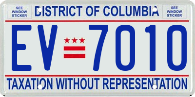DC license plate EV7010
