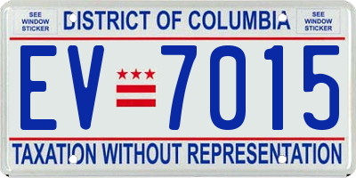 DC license plate EV7015