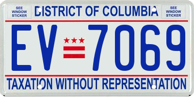 DC license plate EV7069