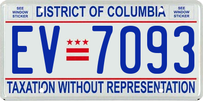 DC license plate EV7093