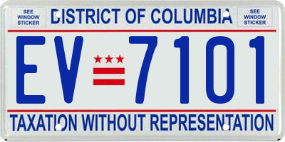 DC license plate EV7101