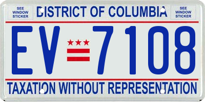 DC license plate EV7108