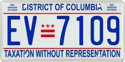 DC license plate EV7109