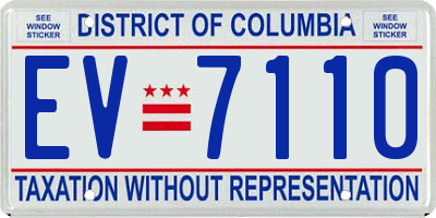 DC license plate EV7110