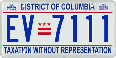 DC license plate EV7111