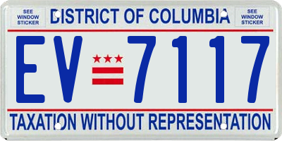 DC license plate EV7117