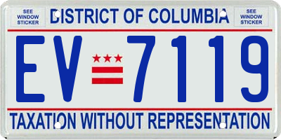 DC license plate EV7119