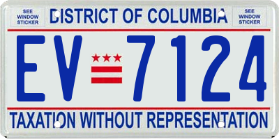 DC license plate EV7124