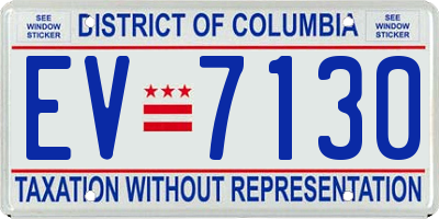 DC license plate EV7130