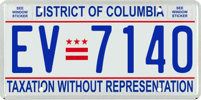 DC license plate EV7140