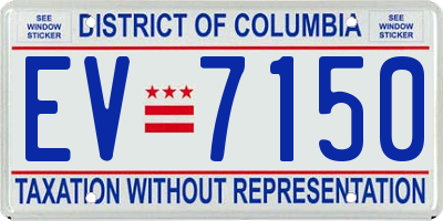 DC license plate EV7150