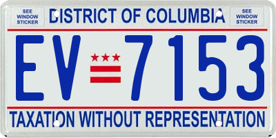 DC license plate EV7153
